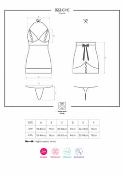 Košilka 822-CHE chemise - Obsessive červená 3