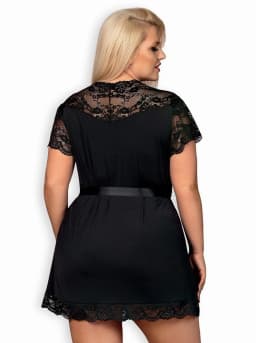 Elegantní župan 810 - PEI black XXL - Obsessive 2XL/3XL černá 2
