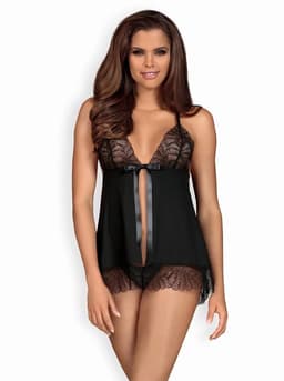 Smyslná košilka Chiccanta babydoll - Obsessive černá 1