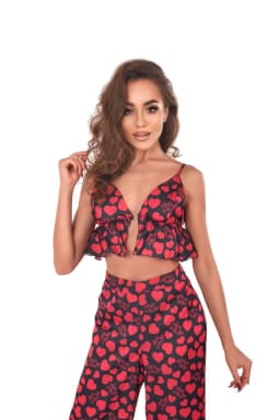 Krásný komplet Morgan Bra + Pants - Anais černá/červená 1