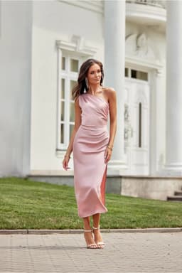 Večerní šaty SUK411 růžové - Roco Fashion 1