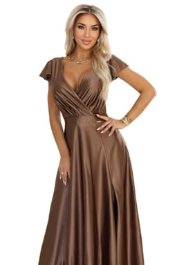 Dámské šaty CRYSTAL 411-14 moka - Numoco 7