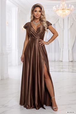 Dámské šaty CRYSTAL 411-14 moka - Numoco 6