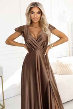 Dámské šaty CRYSTAL 411-14 moka - Numoco 3