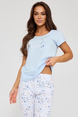 DÁMSKÉ PYŽAMO KR 466/344 SO DELICATE 3-PACK modrá 5