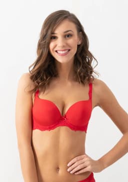 Dámská push up podprsenka LingaDore 1400-3 Červená 6